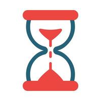 Hourglass Glyph Two Color Icon Design vector