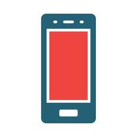 Smartphone Glyph Two Color Icon Design vector