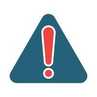 Danger Glyph Two Color Icon Design vector