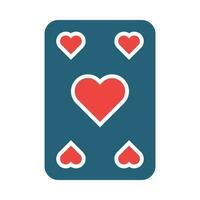 Playing Cards Glyph Two Color Icon Design vector