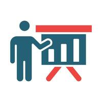 Presentation Glyph Two Color Icon Design vector
