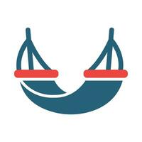 Hammock Glyph Two Color Icon Design vector