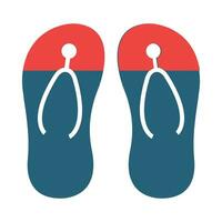 Flip Flop Glyph Two Color Icon Design vector