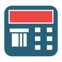Atm Glyph Two Color Icon Design vector