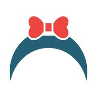 Headband Glyph Two Color Icon Design vector