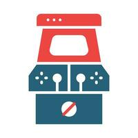 Arcade Game Glyph Two Color Icon Design vector