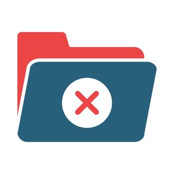 Empty Folder Glyph Two Color Icon Design vector