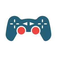 Game Console Glyph Two Color Icon Design vector