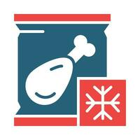 Frozen Goods Glyph Two Color Icon Design vector