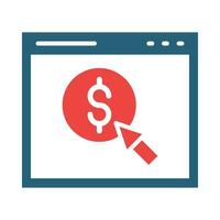Online Payment Glyph Two Color Icon Design vector