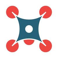 Quadcopter Glyph Two Color Icon Design vector