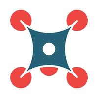 Quadcopter Glyph Two Color Icon Design vector