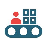 Manufacturing Glyph Two Color Icon Design vector