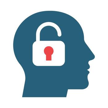 Extrovert Glyph Two Color Icon Design vector