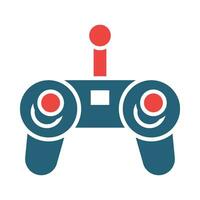 Joystick Glyph Two Color Icon Design vector