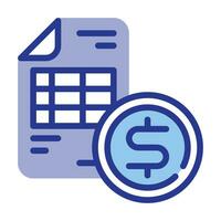 Invoice flat icon vector