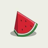 Watermelon Symbol with Red Black White Green Colors vector