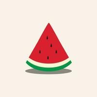 Watermelon Symbol with Red Black White Green Colors vector