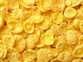 corn flakes in the form of a close up photo