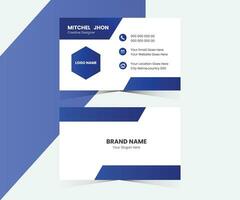 Simple business card template design Free Vector
