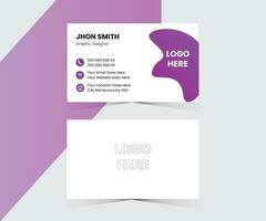 Free Vector Modern And Minimal Business Card Template.