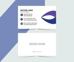 Free Vector Modern And Minimal Business Card Template.