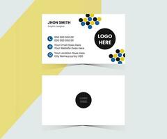 Simple business card template design Free Vector