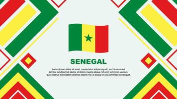 Senegal Flag Abstract Background Design Template. Senegal Independence Day Banner Wallpaper Vector Illustration. Senegal Flag