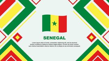 Senegal Flag Abstract Background Design Template. Senegal Independence Day Banner Wallpaper Vector Illustration. Senegal Flag