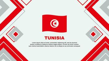 Tunisia Flag Abstract Background Design Template. Tunisia Independence Day Banner Wallpaper Vector Illustration. Tunisia Background