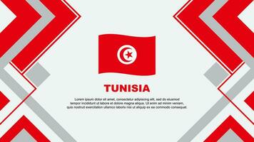 Tunisia Flag Abstract Background Design Template. Tunisia Independence Day Banner Wallpaper Vector Illustration. Tunisia Banner