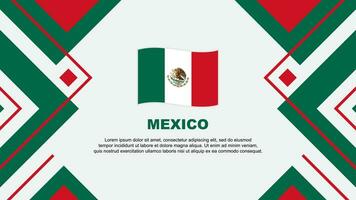 Mexico Flag Abstract Background Design Template. Mexico Independence Day Banner Wallpaper Vector Illustration. Mexico Illustration