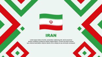 Iran Flag Abstract Background Design Template. Iran Independence Day Banner Wallpaper Vector Illustration. Iran Template