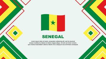 Senegal Flag Abstract Background Design Template. Senegal Independence Day Banner Wallpaper Vector Illustration. Senegal Background