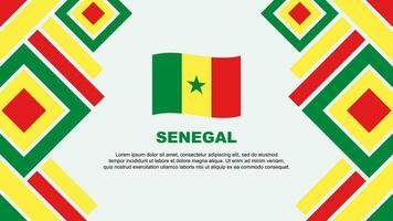 Senegal Flag Abstract Background Design Template. Senegal Independence Day Banner Wallpaper Vector Illustration. Senegal