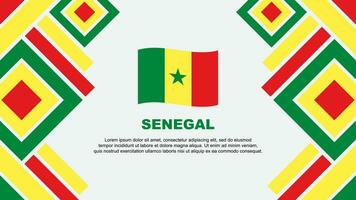 Senegal Flag Abstract Background Design Template. Senegal Independence Day Banner Wallpaper Vector Illustration. Senegal