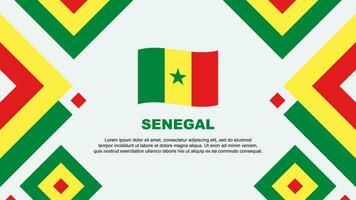 Senegal Flag Abstract Background Design Template. Senegal Independence Day Banner Wallpaper Vector Illustration. Senegal Template