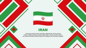 Iran Flag Abstract Background Design Template. Iran Independence Day Banner Wallpaper Vector Illustration. Iran Flag
