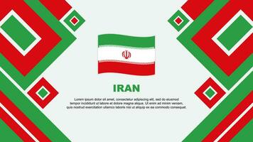 Iran Flag Abstract Background Design Template. Iran Independence Day Banner Wallpaper Vector Illustration. Iran Cartoon