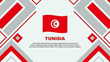 Tunisia Flag Abstract Background Design Template. Tunisia Independence Day Banner Wallpaper Vector Illustration. Tunisia Flag