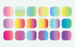 Colors gradient collection palette set vector