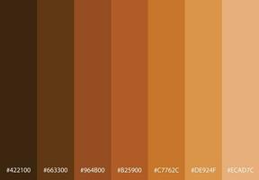 Brown Gradient Color Palette vector