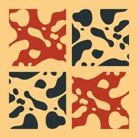 Abstract nature shape background art style vector illustration pattern textile earth tone editable