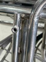 metal bicycle chain on a bicycle photo