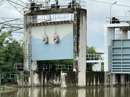 the old factory of the city of thailand, dam in country Thailand photo