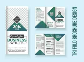 Corporate business tri-fold brochure design template. vector minimal flat design set, abstract three fold presentation layout a4 size.