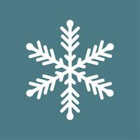 a snowflake icon on a blue background vector