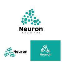 Neuron Logo Design Health Illustration DNA Molecule Nerve Cell Abstract Simple Illustration vector