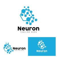 Neuron Logo Design Health Illustration DNA Molecule Nerve Cell Abstract Simple Illustration vector