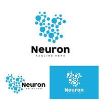 Neuron Logo Design Health Illustration DNA Molecule Nerve Cell Abstract Simple Illustration vector